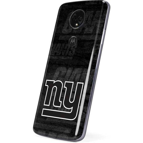 NFL New York Giants Black & White Moto E5 Plus Skin