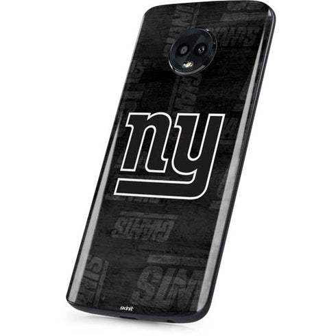 NFL New York Giants Black & White Moto G6 Skin