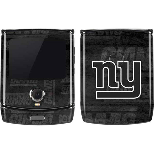 NFL New York Giants Black & White Motorola RAZR Skin