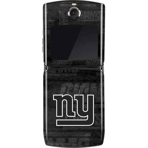 NFL New York Giants Black & White Motorola RAZR Skin