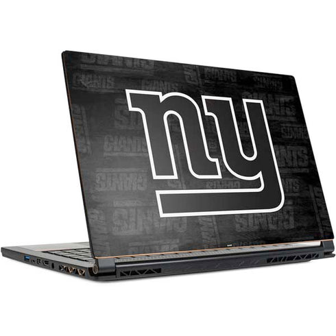 NFL New York Giants Black & White MSI GS65 Stealth Laptop Skin