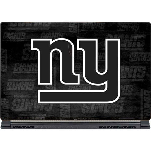 NFL New York Giants Black & White MSI GS65 Stealth Laptop Skin