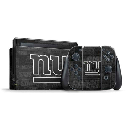 NFL New York Giants Black & White Nintendo Switch Bundle Skin