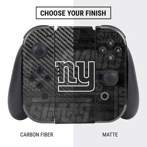 NFL New York Giants Black & White Nintendo Switch Bundle Skin