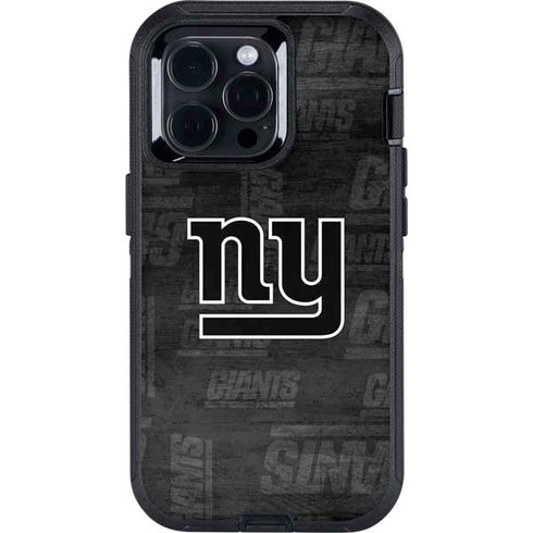 NFL New York Giants Black & White Otterbox Defender iPhone Skin