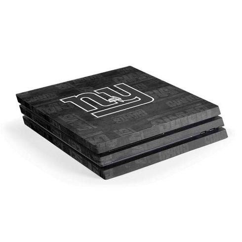NFL New York Giants Black & White PS4 Pro Console Skin