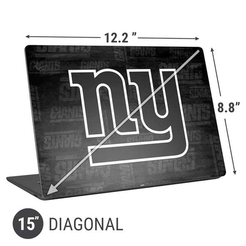 NFL New York Giants Black & White Universal Laptop 15in (12.2 x 8.8in) Skin