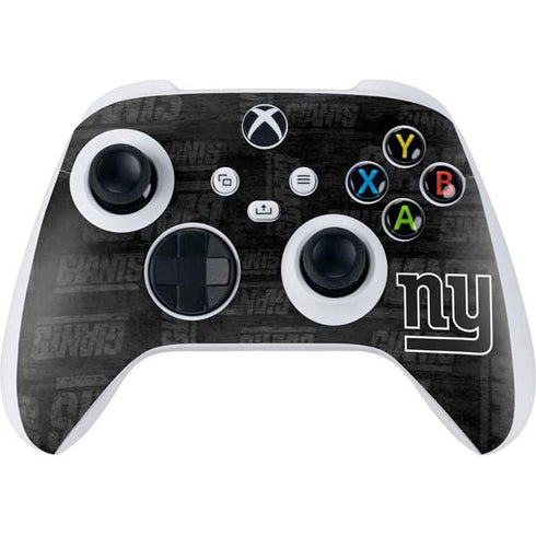 NFL New York Giants Black & White Xbox Series S Controller Skin
