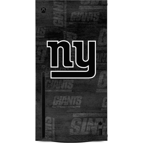 NFL New York Giants Black & White Xbox Series X Console Skin
