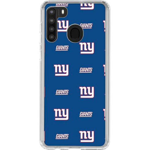 NFL New York Giants Blitz Series Galaxy A21 Clear Case