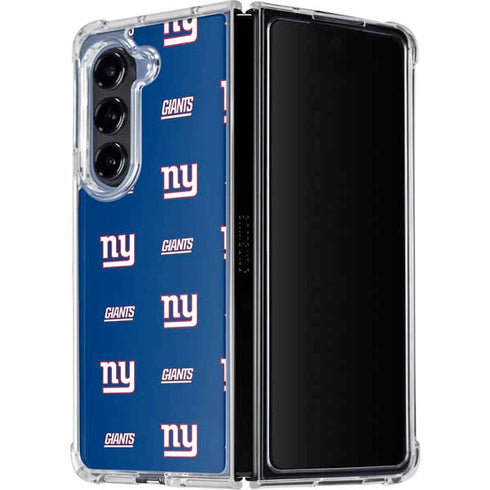 NFL New York Giants Blitz Series Galaxy Z Fold5 5G Clear Case
