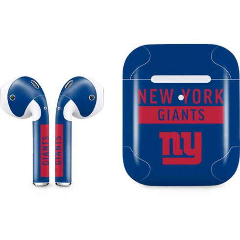 NFL New York Giants Blue Performance Series Apple AirPods 2 Skin