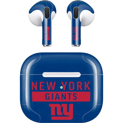 NFL New York Giants Blue Performance Series Apple AirPods (3rd Gen 2021) Skin