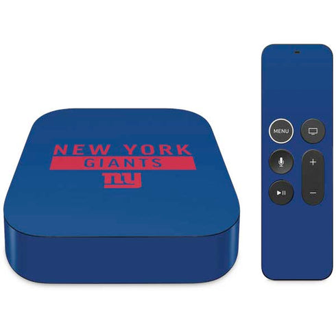 NFL New York Giants Blue Performance Series Apple TV Skin