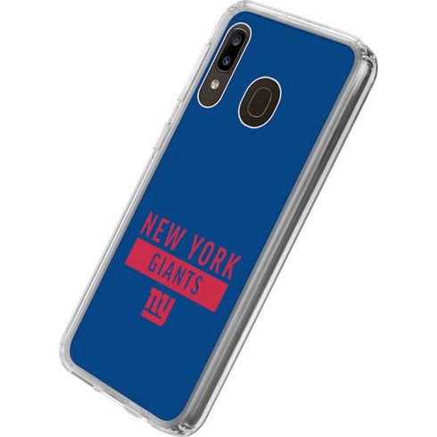 NFL New York Giants Blue Performance Series Galaxy A20 Clear Case