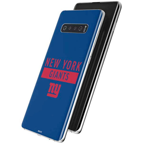 NFL New York Giants Blue Performance Series Galaxy S10 Plus Skin