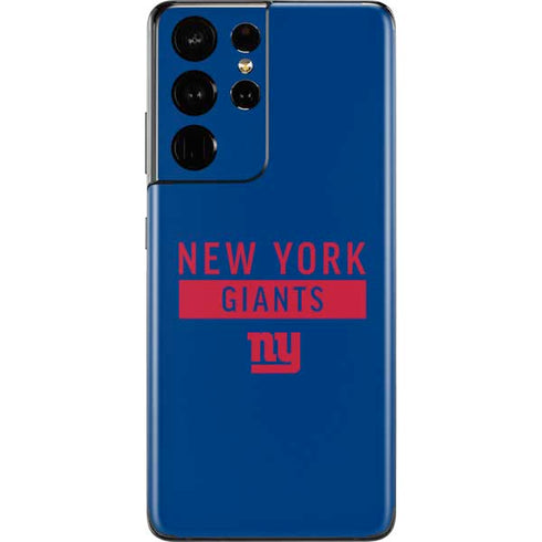 NFL New York Giants Blue Performance Series Galaxy S21 Ultra 5G Skin