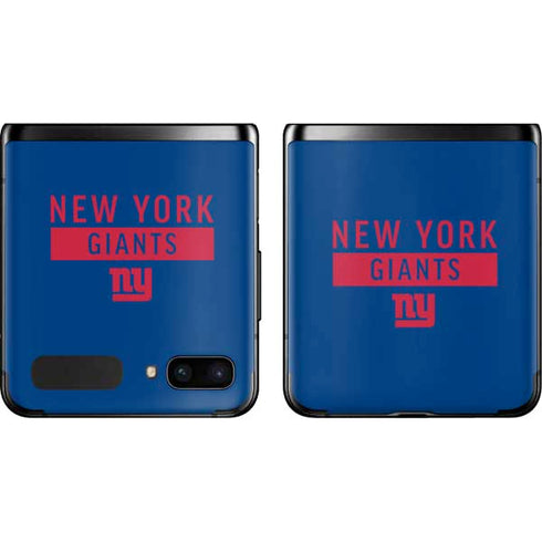 NFL New York Giants Blue Performance Series Galaxy Z Flip Skin