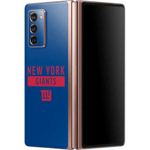 NFL New York Giants Blue Performance Series Galaxy Z Fold2 5G Skin