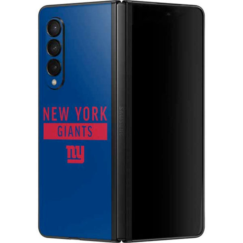 NFL New York Giants Blue Performance Series Galaxy Z Fold3 5G Skin