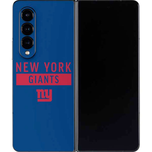NFL New York Giants Blue Performance Series Galaxy Z Fold4 5G Skin