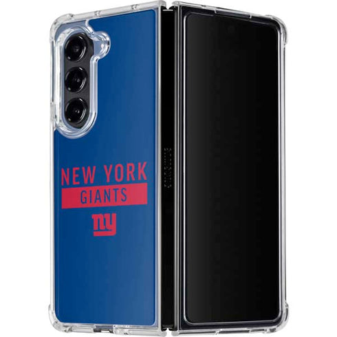 NFL New York Giants Blue Performance Series Galaxy Z Fold5 5G Clear Case