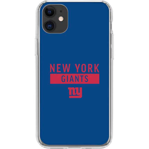 NFL New York Giants Blue Performance Series iPhone 11 Clear Case