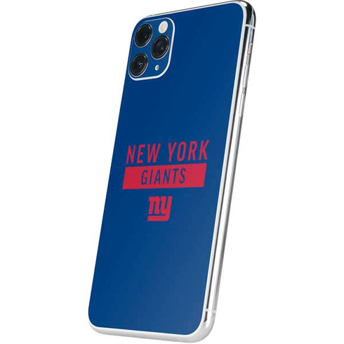 NFL New York Giants Blue Performance Series iPhone 11 Pro Max Skin