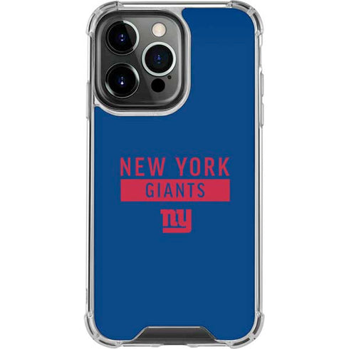 NFL New York Giants Blue Performance Series iPhone 14 Pro Clear Case