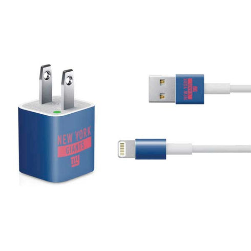NFL New York Giants Blue Performance Series iPhone Charger (5W USB) Skin