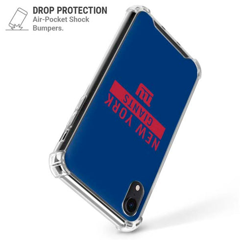 NFL New York Giants Blue Performance Series iPhone XR Clear Case