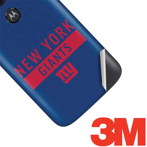 NFL New York Giants Blue Performance Series Moto E5 Play Skin