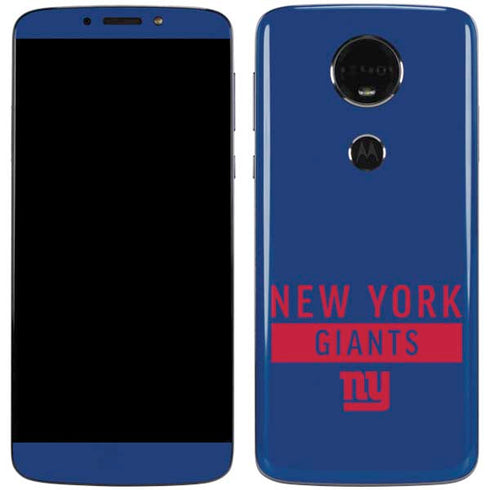 NFL New York Giants Blue Performance Series Moto E5 Plus Skin
