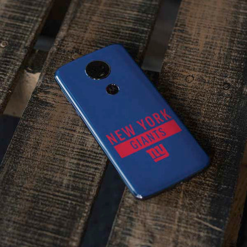 NFL New York Giants Blue Performance Series Moto E5 Plus Skin