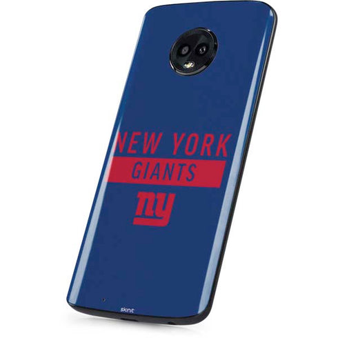NFL New York Giants Blue Performance Series Moto G6 Skin