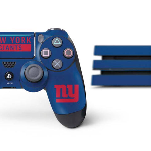 NFL New York Giants Blue Performance Series PS4 Pro Bundle Skin