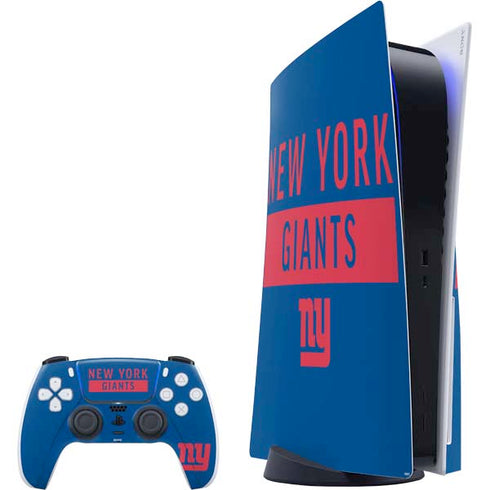NFL New York Giants Blue Performance Series PS5 Bundle Skin