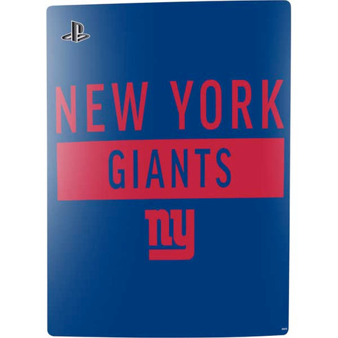 NFL New York Giants Blue Performance Series PS5 Console Skin