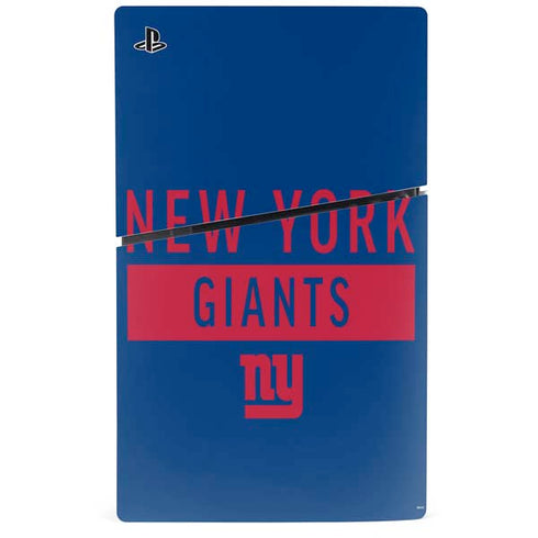 NFL New York Giants Blue Performance Series PS5 Slim Disk Bundle Skin