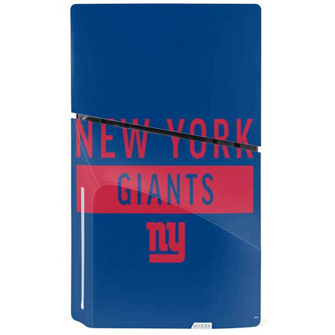 NFL New York Giants Blue Performance Series PS5 Slim Disk Bundle Skin