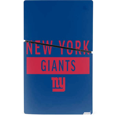 NFL New York Giants Blue Performance Series PS5 Slim Digital Edition Bundle Skin