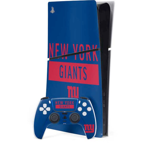 NFL New York Giants Blue Performance Series PS5 Slim Digital Edition Console Skin