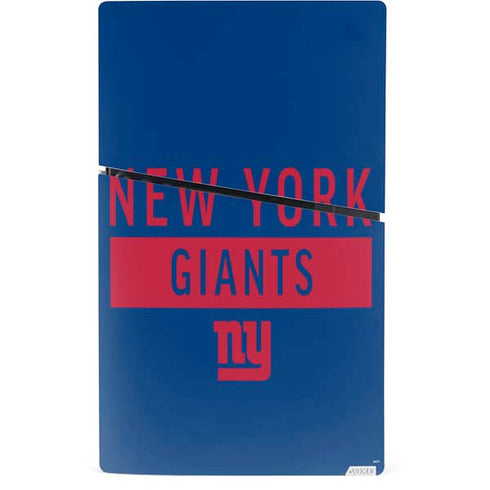 NFL New York Giants Blue Performance Series PS5 Slim Digital Edition Console Skin