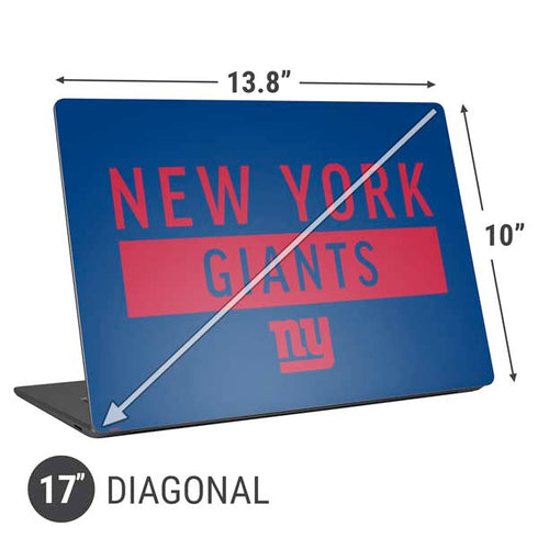 NFL New York Giants Blue Performance Series Universal Laptop 17in (13.8 x 10in) Skin