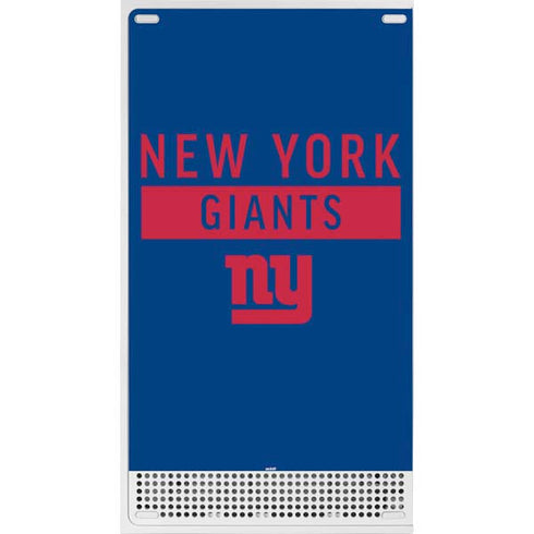 NFL New York Giants Blue Performance Series Xbox Series S Console Skin