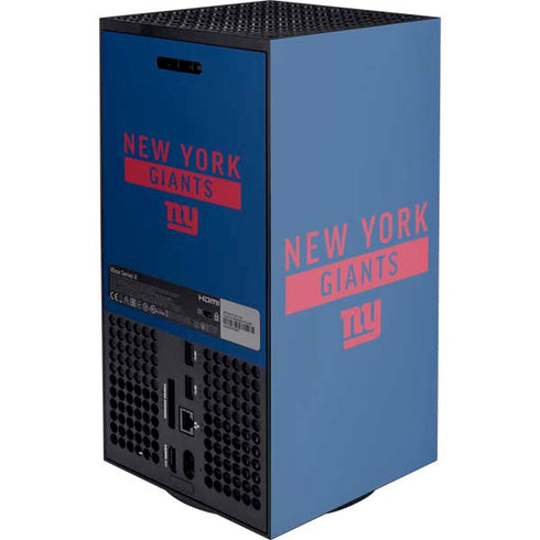 NFL New York Giants Blue Performance Series Xbox Series X Console Skin