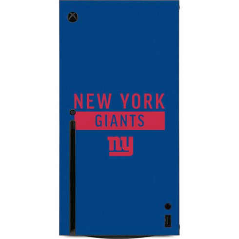 NFL New York Giants Blue Performance Series Xbox Series X Console Skin