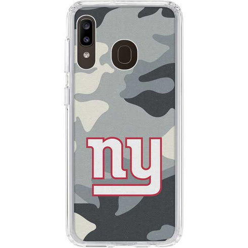 NFL New York Giants Camo Galaxy A20 Clear Case