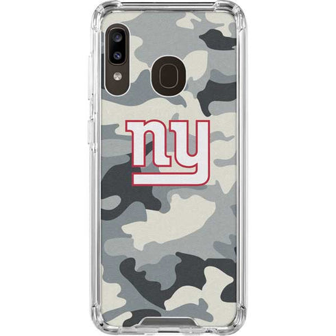 NFL New York Giants Camo Galaxy A30 Clear Case
