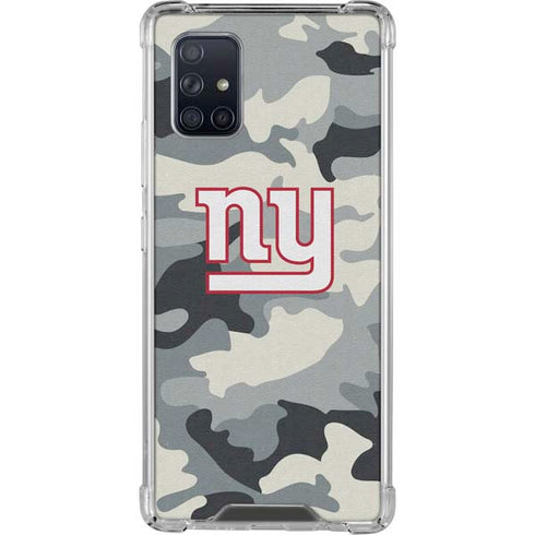 NFL New York Giants Camo Galaxy A71 5G Clear Case